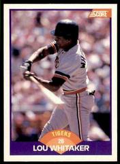 Lou Whitaker Baseball Cards 1989 Score Prices