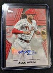Alec Bohm [Red] Baseball Cards 2023 Topps Series 1 Stars Autographs Prices