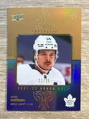 Auston Matthews [Rainbow Gold] #HR-50 Hockey Cards 2021 Upper Deck Honor Roll Prices