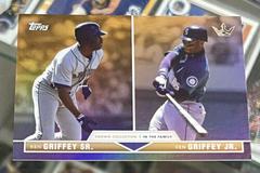 Ken Griffey Jr. , Ken Griffey Sr. [Silver Rainbow] #36 Baseball Cards 2022 Topps X Bobby Witt Jr. Crown Prices
