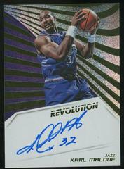 Karl Malone #AU-KML Basketball Cards 2018 Panini Revolution Autographs Prices