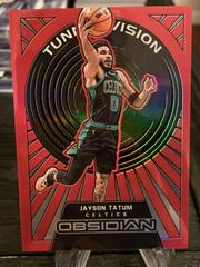 Jayson Tatum [Red] #19 Basketball Cards 2021 Panini Obsidian Tunnel Vision Prices
