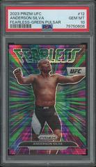 Anderson Silva [Green Pulsar] #12 Ufc Cards 2023 Panini Prizm UFC Fearless Prices