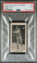 Babe Ruth Baseball Cards 1927 E210 York Caramel Type 1 Prices