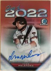 Ivan Melendez [Red] #C22A-IM Baseball Cards 2022 Bowman Draft Class of Autographs Prices