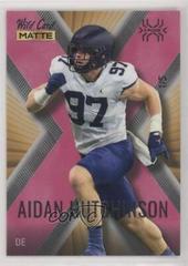 Aidan Hutchinson [Gold Pink] Football Cards 2022 Wild Card Matte X Plode Prices