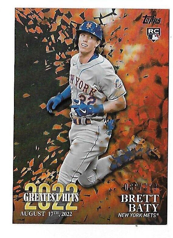 Brett Baty [Black] 22GH3 Prices 2023 Topps 2022 Greatest Hits Baseball Cards