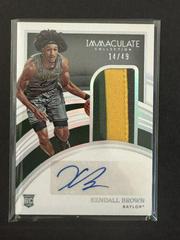 Kendall Brown [Patch Autograph] Basketball Cards 2022 Panini Immaculate Collection Collegiate Prices