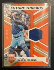 Gabriel Moreno [Orange] #FT-GM Baseball Cards 2022 Panini Elite Extra Edition Future Threads Prices