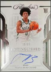 MarJon Beauchamp #22 Basketball Cards 2022 Panini Flawless Rookie Autograph Prices