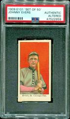 Johnny Evers Baseball Cards 1909 E101 Set of 50 Prices
