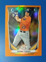 Derek Fisher [Chrome Refractor] #CDP35 Baseball Cards 2014 Bowman Draft Picks Prices