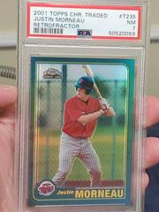 Justin Morneau [Retrofractor] Baseball Cards 2001 Topps Chrome Traded Prices