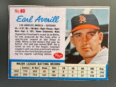 Earl Averill [Hand Cut] #80 Baseball Cards 1962 Post Cereal Prices