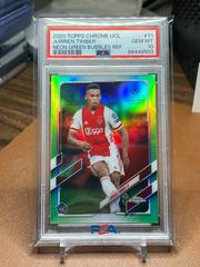 Jurrien Timber [Neon Green Bubbles] Soccer Cards 2020 Topps Chrome UEFA Champions League Prices