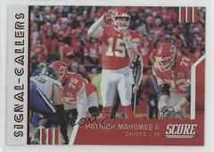 Patrick Mahomes II [Red] Football Cards 2019 Panini Score Signal Callers Prices