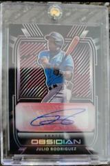 Julio Rodriguez [Red] Baseball Cards 2021 Panini Chronicles Obsidian Autographs Prices