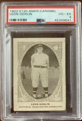Leon Goslin Baseball Cards 1922 E120 American Caramel Prices