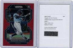 Wander Franco [Red] #OA-WF Baseball Cards 2022 Panini Chronicles Obsidian Autographs Prices