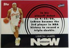 Lebron James #GN1 Basketball Cards 2007 Topps Generation Now Prices