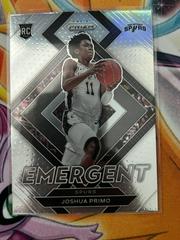 Joshua Primo #17 Basketball Cards 2021 Panini Prizm Emergent Prices