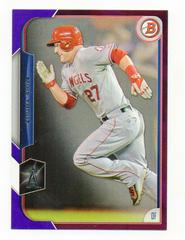 Mike Trout [Purple] #50 Baseball Cards 2015 Bowman Prices