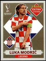 Luka Modric [Gold] Soccer Cards 2022 Panini World Cup Qatar Stickers Extra Prices