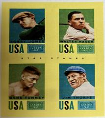 Jim Thorpe, Walter Hagen, Gene Tunney, Bobby Jones #23 Baseball Cards 2014 Panini Golden Age Star Stamps Prices