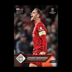 Jordan Henderson Soccer Cards 2021 Topps Now UEFA Champions League Prices