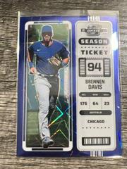 Brennen Davis [Blue Velocity] #4 Baseball Cards 2023 Panini Chronicles Contenders Optic Prices