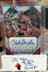 Clyde Drexler [Mojo Prizm] #5 Basketball Cards 2023 Panini Prizm Franchise Favorites Signature Prices