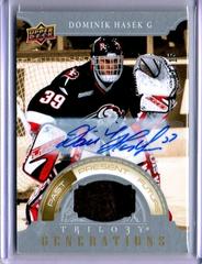 Dominik Hasek [Patch Autograph] Hockey Cards 2022 Upper Deck Trilogy Generations Prices