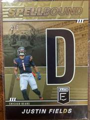 Justin Fields [Gold] Football Cards 2022 Panini Donruss Elite Spellbound Prices