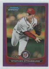 Stephen Strasburg [Purple Refractor] #154 Baseball Cards 2012 Bowman Chrome Prices