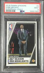 Kobe Bryant [Italy] #2 Basketball Cards 2018 Panini Stickers European Prices