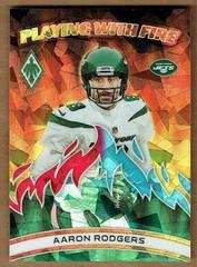 Aaron Rodgers [Fire Ice] #PWF-7 Football Cards 2023 Panini Phoenix Playing with Fire Prices