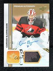 Carson Bjarnason [Autograph Patch] #39 Hockey Cards 2023 Upper Deck Team Canada Juniors Prices