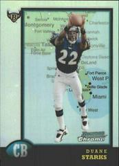 Duane Starks [Interstate Refractors] #3 Football Cards 1998 Bowman Chrome Prices