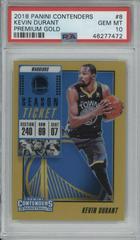 Kevin Durant [Premium Gold] #8 Basketball Cards 2018 Panini Contenders Prices