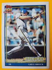 Greg Brock #663 Baseball Cards 1991 Topps Tiffany Prices