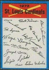St. Louis Cardinals Baseball Cards 1973 Topps Team Checklist Prices