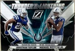 Jonathan Taylor , Michael Pittman Jr. Football Cards 2022 Panini Zenith Thunder and Lightning Prices