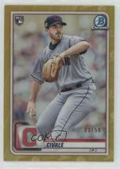 Aaron Civale [Gold Refractor] #36 Baseball Cards 2020 Bowman Chrome Prices
