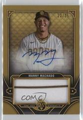 Manny Machado [Gold] Baseball Cards 2022 Topps Triple Threads Single Jumbo Relics Autographs Prices