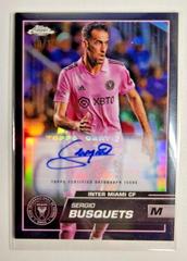 Sergio Busquets [Autograph Black] #116 Soccer Cards 2023 Topps Chrome MLS Prices