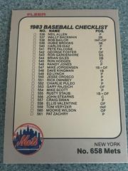 Checklist 536-583 #658 Baseball Cards 1983 Fleer Prices