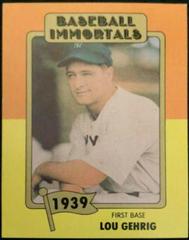 Lou Gehrig #22 Baseball Cards 1980 Baseball Immortals Prices
