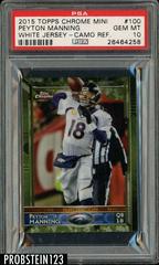 Peyton Manning [White Jersey Camo Refractor] #100 Football Cards 2015 Topps Chrome Mini Prices