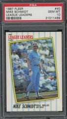 Mike Schmidt Baseball Cards 1987 Fleer League Leaders Prices