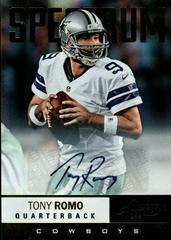 Tony Romo [Spectrum Gold Autograph] #82 Football Cards 2012 Panini Absolute Prices